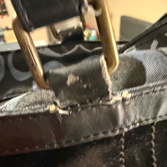 Coach Black and Brown Signature Patchwork Tote - Picture 10 of 13